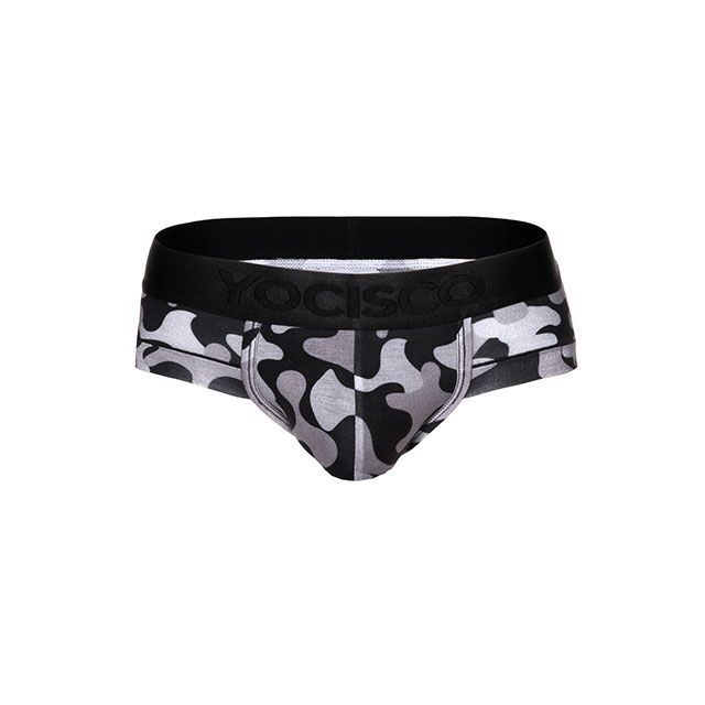 Camo-Iso-Brief-Black Camouflage Bamboo Briefs